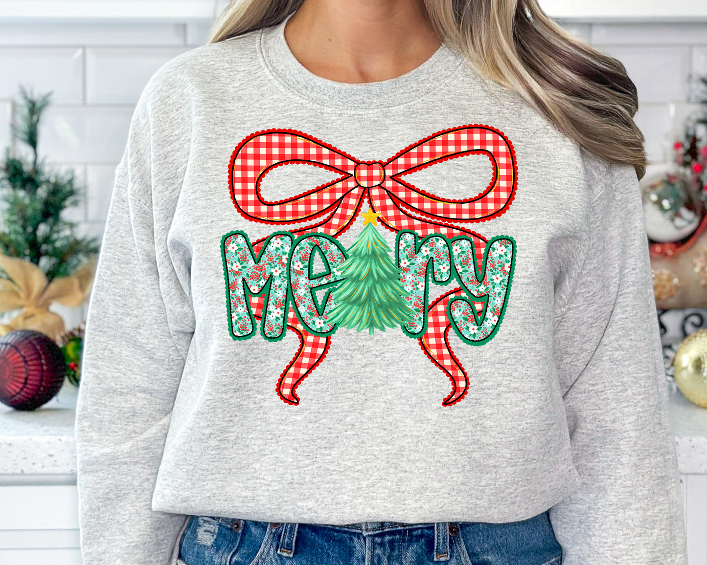 Bow Merry Christmas Sweatshirt