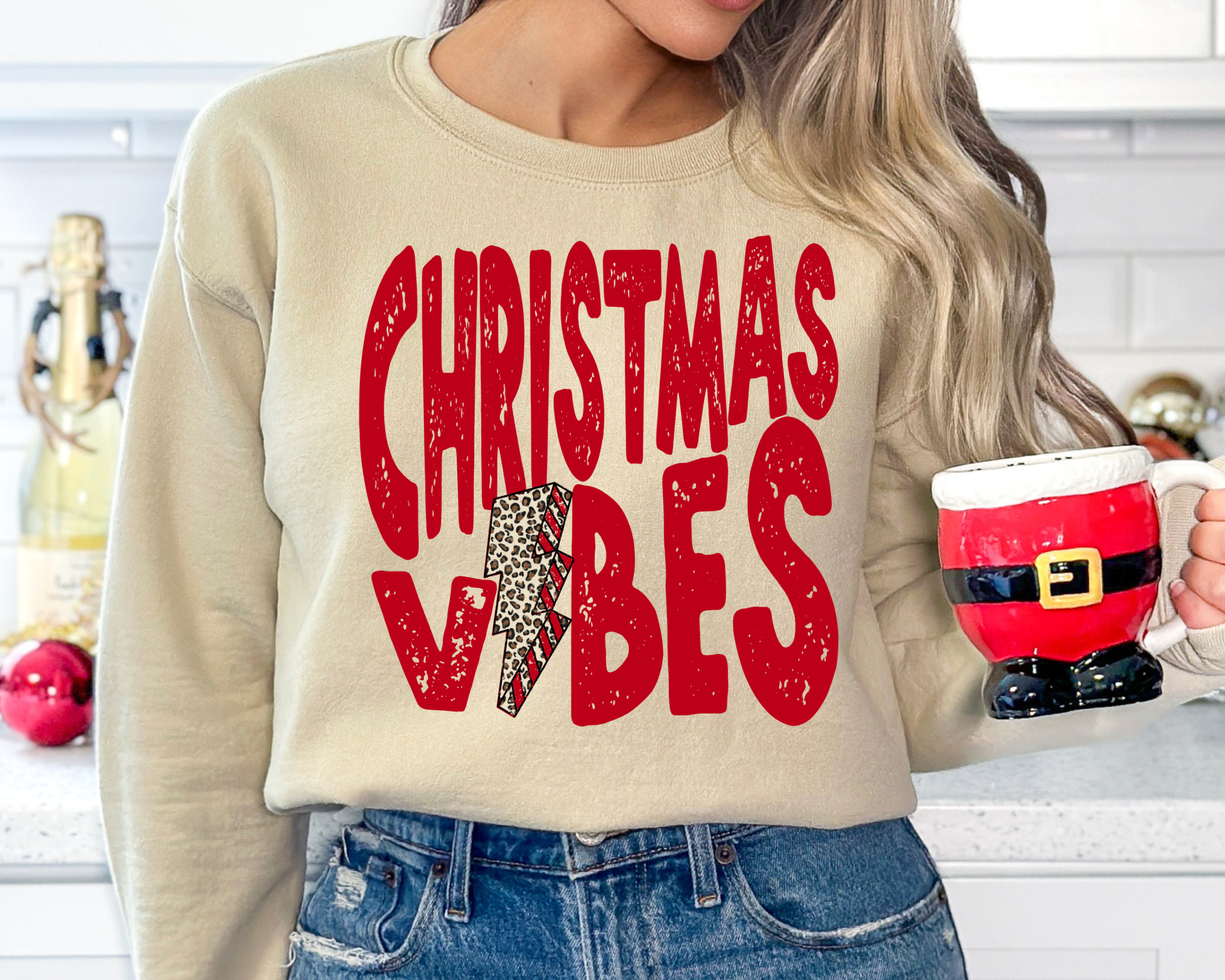 You Just found the cutest Christmas sweatshirt for the holiday season! This cozy Leopard Christmas Vibes Sweatshirt is perfect for kids and adult or a mommy and me matching Christmas sweatshirt