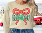 Your Just found the cutest Christmas sweatshirt for the holiday season! This cozy floral Merry Sweatshirt with checkered bow is perfect for kids and adult.