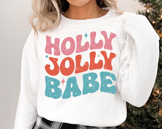 You Just found the cutest Christmas sweatshirt for the holiday season! This cozy Preppy Holly Jolly Babe Sweatshirt is perfect for kids and adult or a mommy and me matching Christmas sweatshirt