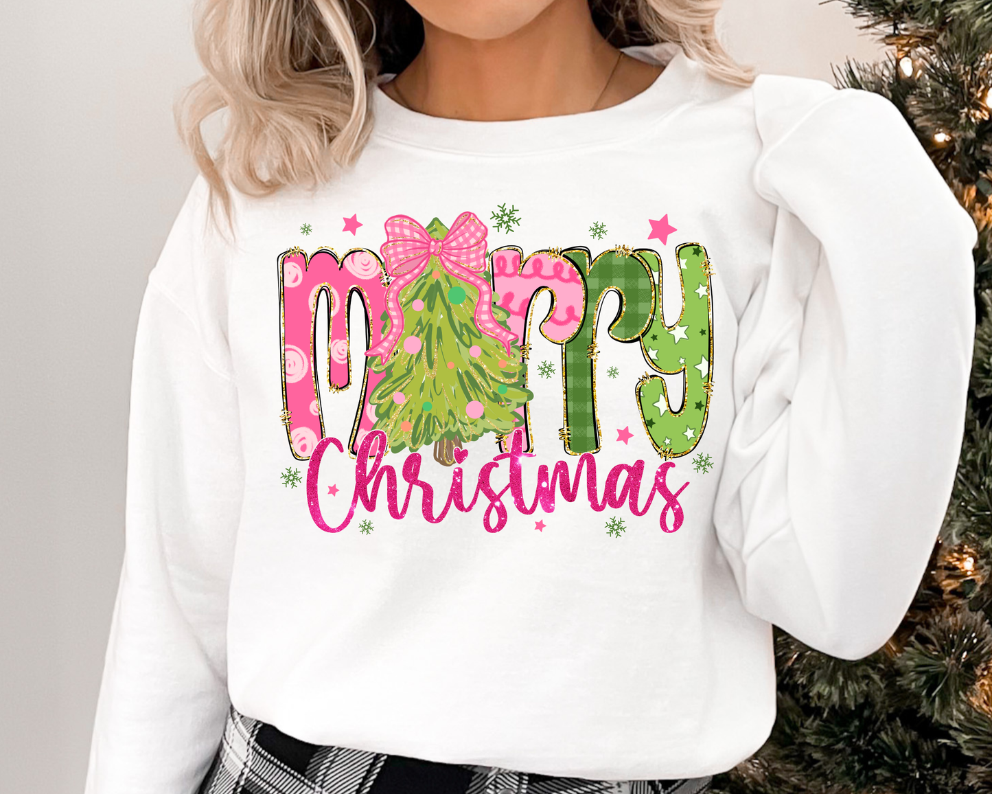 You Just found the cutest Christmas sweatshirt for the holiday season! This cozy Preppy Merry Christmas Sweatshirt is perfect for kids and adult or a mommy and me matching Christmas sweatshirt