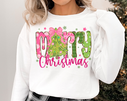 You Just found the cutest Christmas sweatshirt for the holiday season! This cozy Preppy Merry Christmas Sweatshirt is perfect for kids and adult or a mommy and me matching Christmas sweatshirt