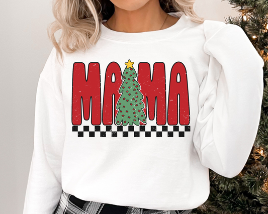 You Just found the cutest Christmas sweatshirt for the holiday season! This cozy Mama Checkered Christmas Sweatshirt is perfect for any Mama.