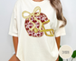Red and Gold Floral Helmet Football T-Shirt